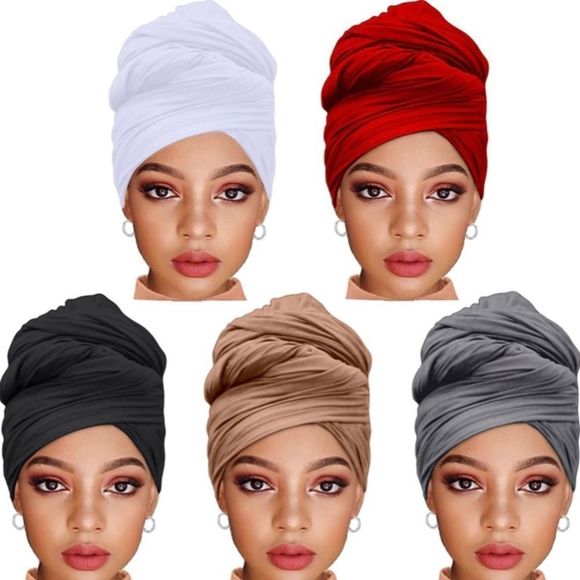 5 Pieces Solid Color Extra Long (BlackCamelBright BurgundyWhiteDark Grey)​​​